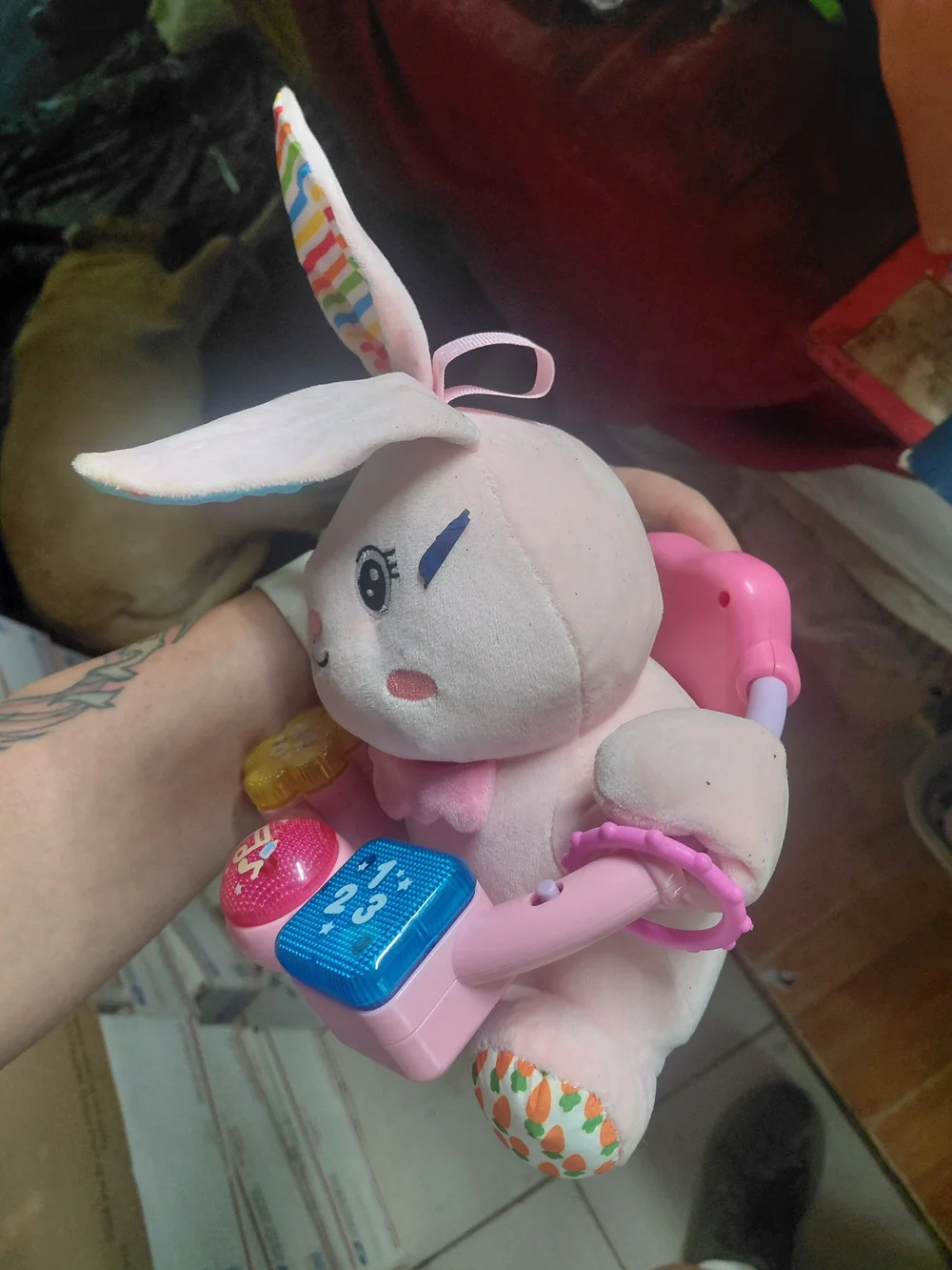 Ryotagift Baby Bilingual Musical Rabbit Stuffed Animal works great